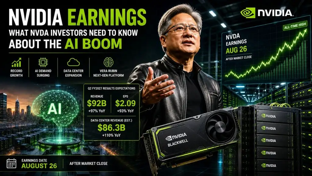 Nvidia GPUs powering AI data centers.