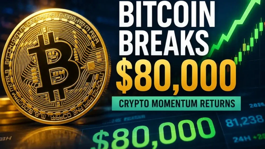Bitcoin price breaks above $80,000