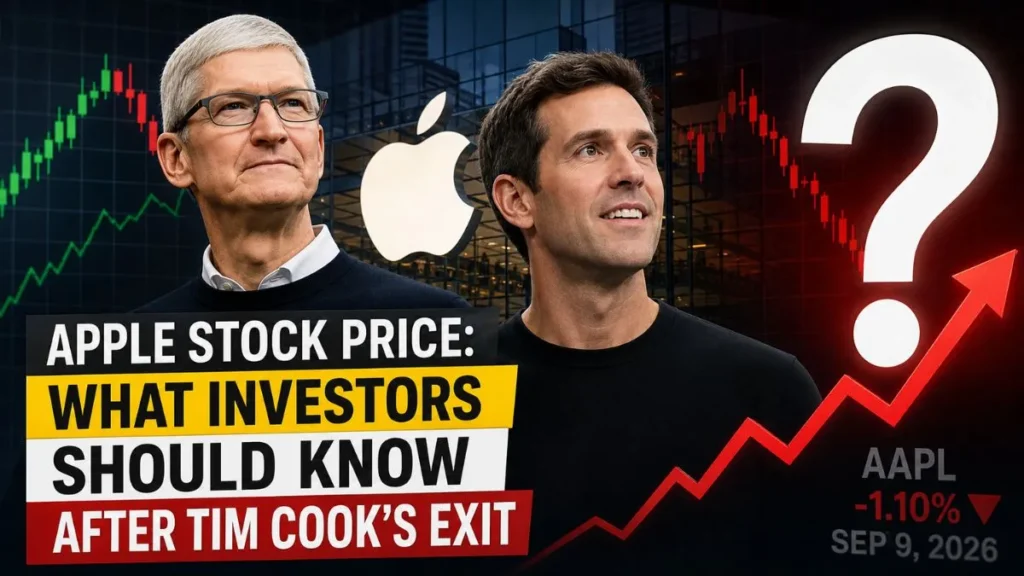 Apple stock price after Tim Cook exits as CEO