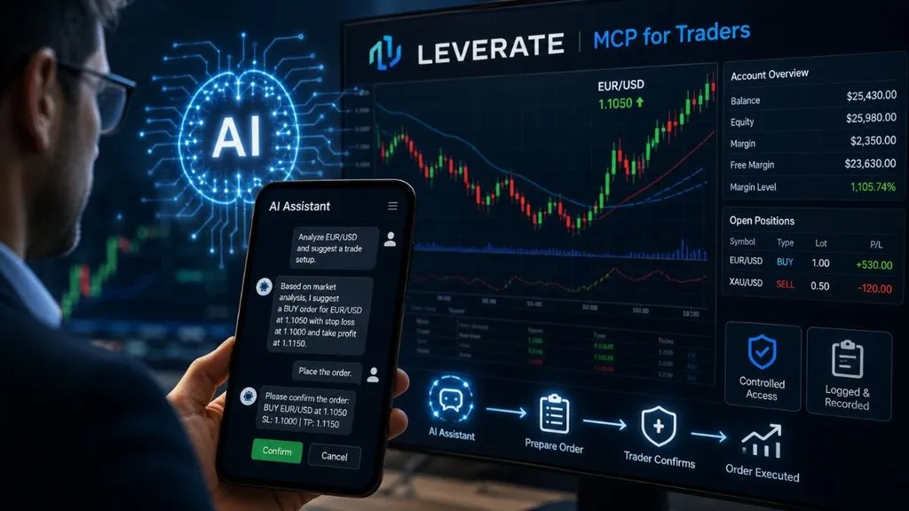 Leverate MCP connecting AI assistants to trading platforms