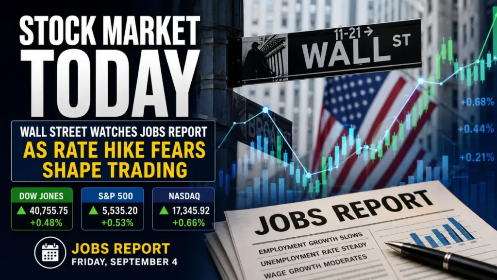 Wall Street stocks react to jobs report