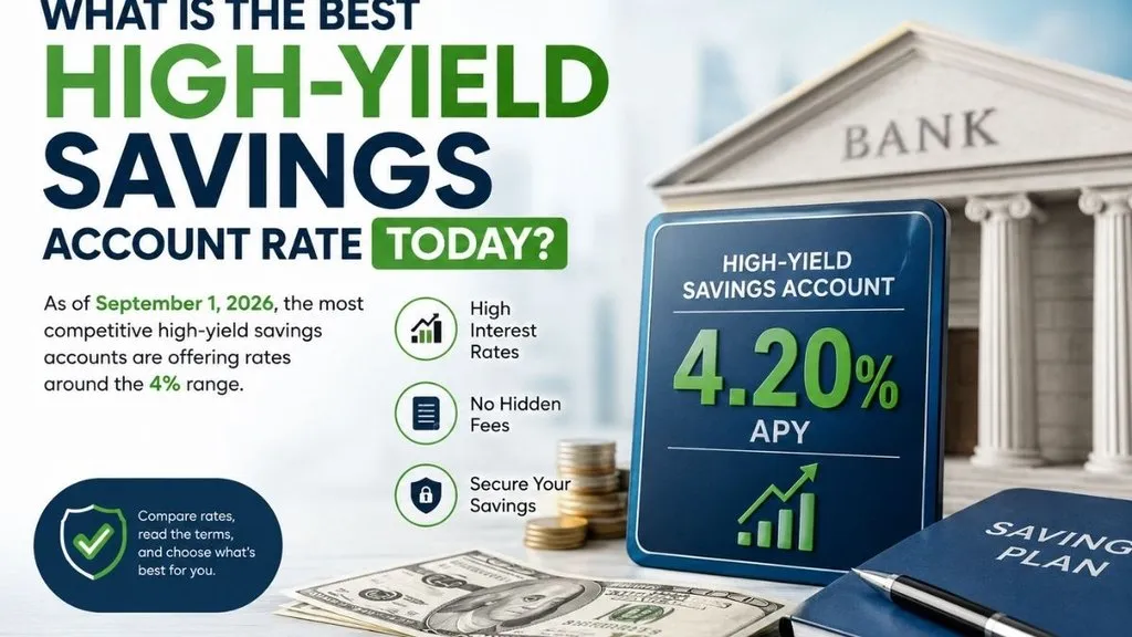 High-yield savings account showing competitive rates and APY
